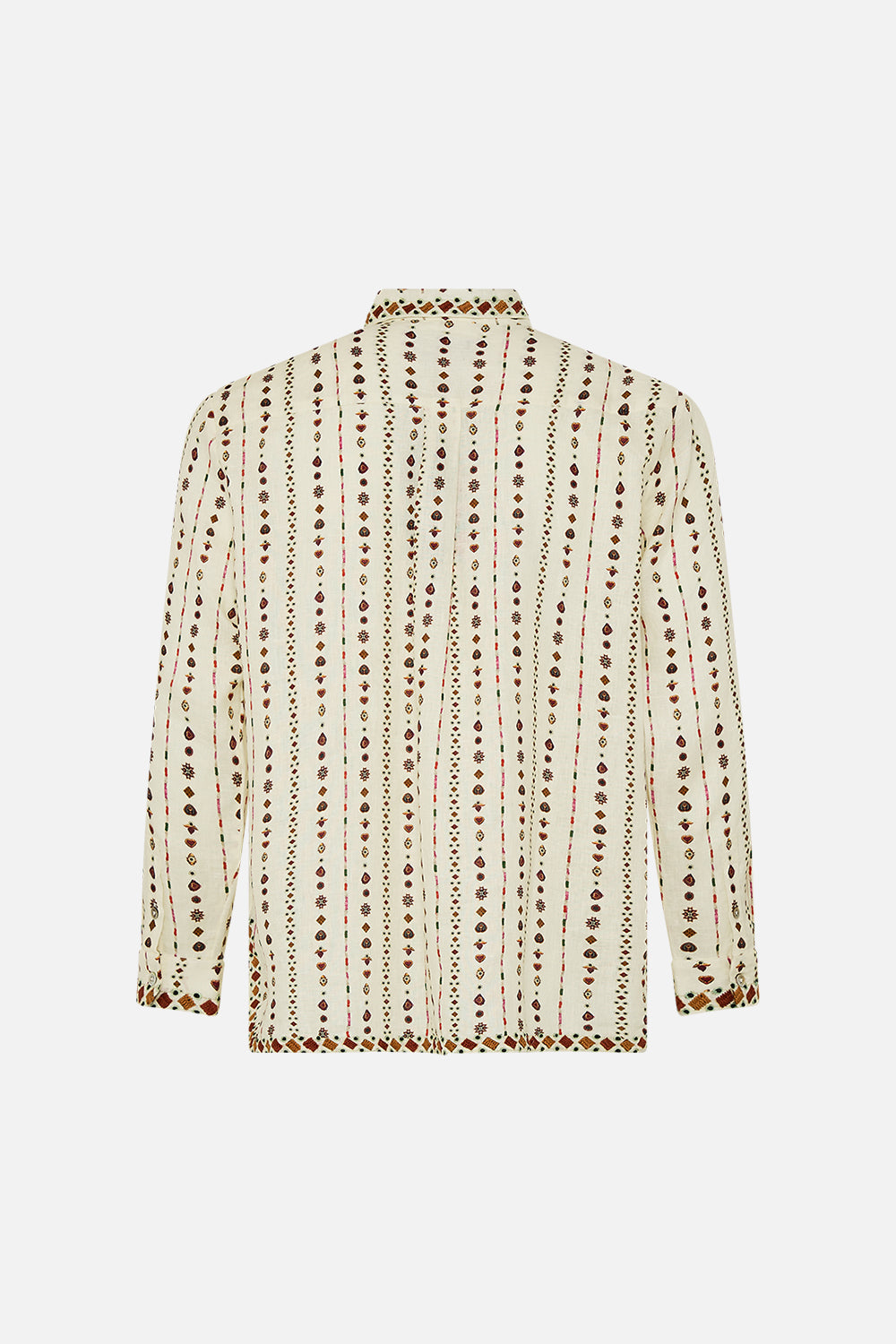 CAMILLA Half Placket Tunic Shirt in Nomad Nature Print. 