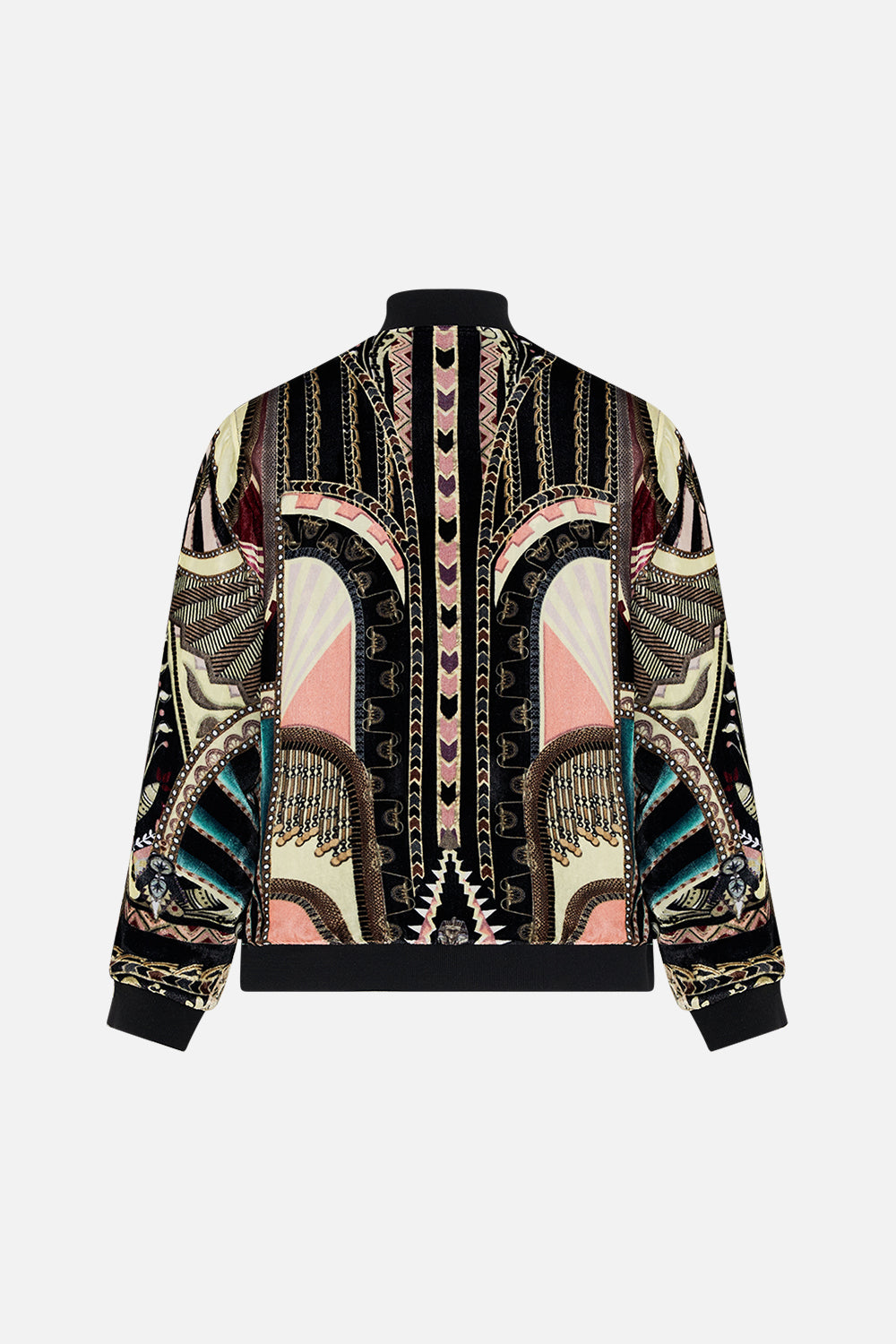 CAMILLA Zip Through Reversible Bomber Jacket in They Called Her Nefertari print.