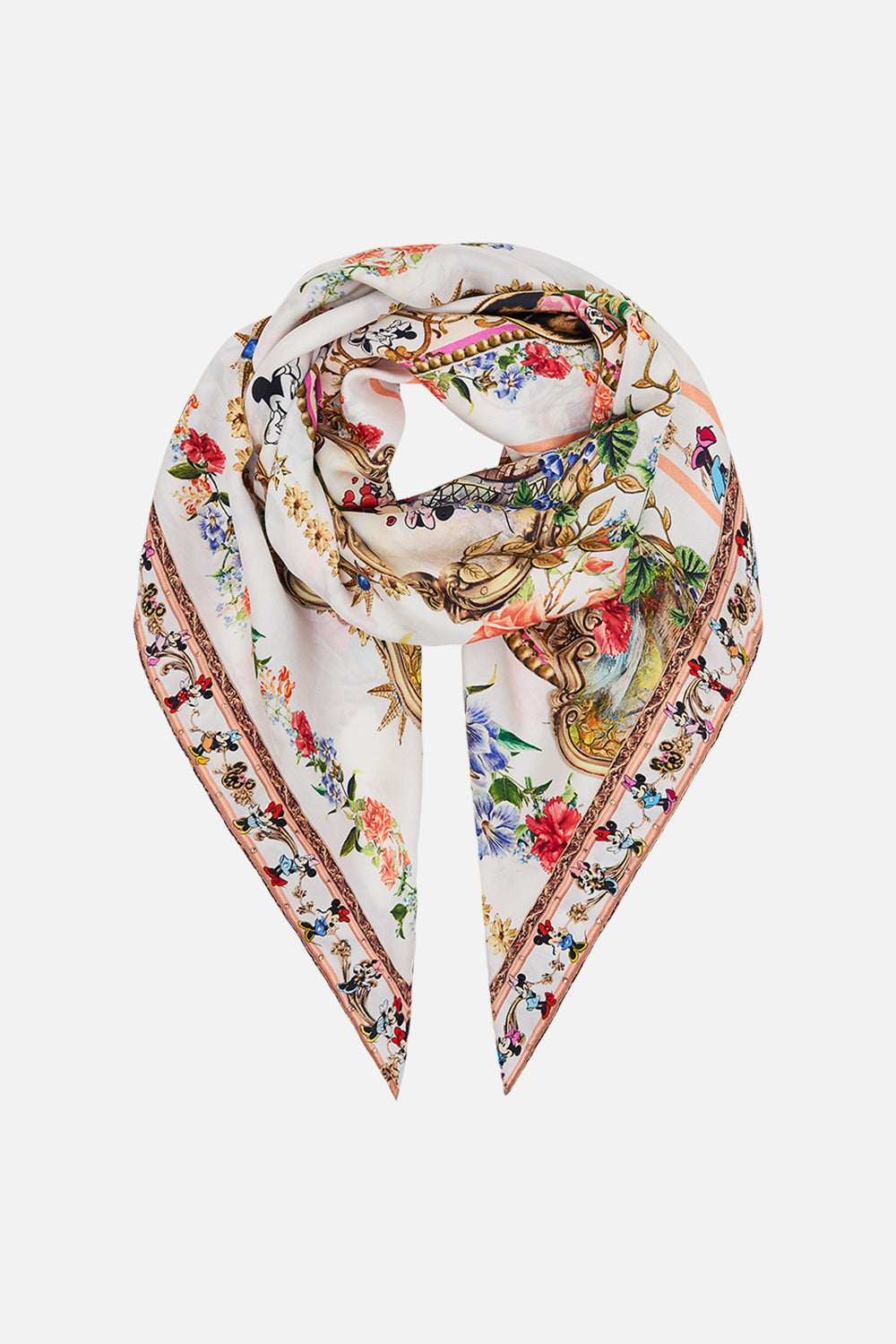 CAMILLA x Disney silk scarf in Minnie Magic Forever print