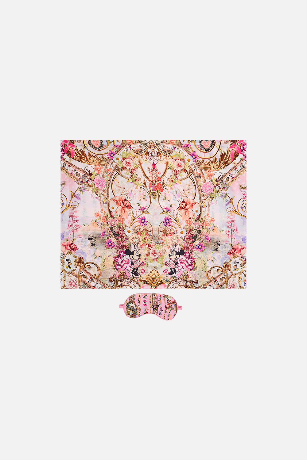 Disney x CAMILLA eye mask and pillow set in Minnie Mouse Magic print