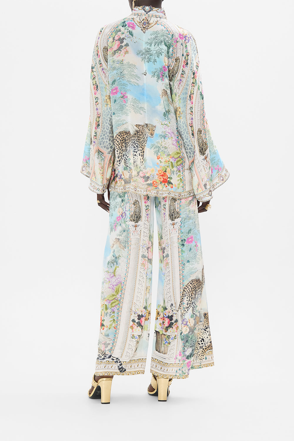 CAMILLA Wide Sleeve Blouse in We Always Have Alexandria Print. 