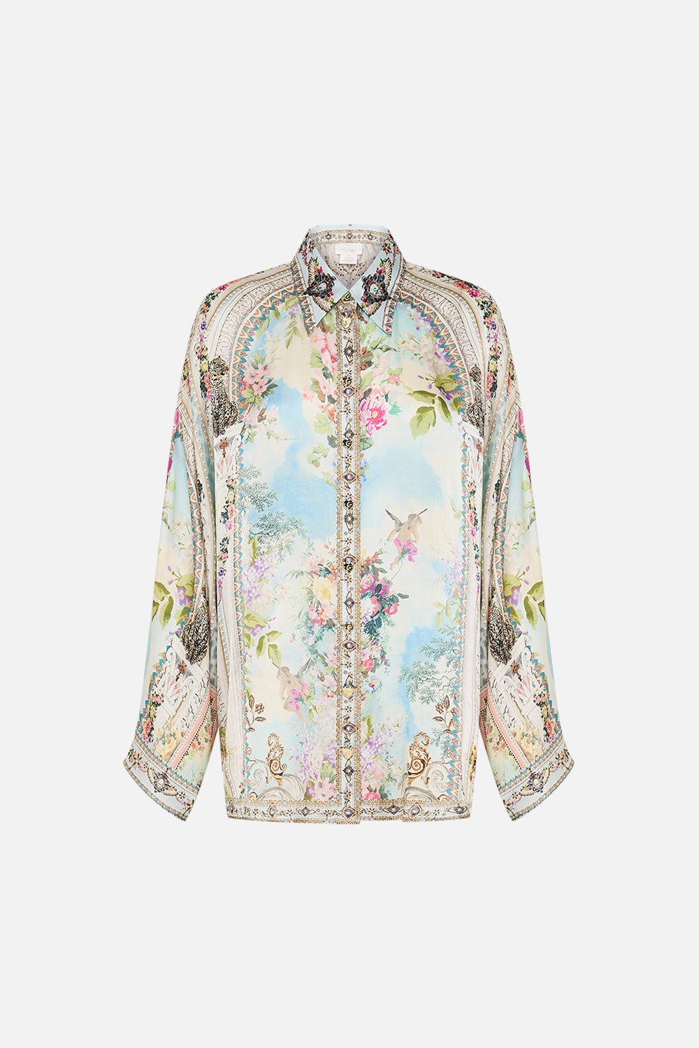 CAMILLA Wide Sleeve Blouse in We Always Have Alexandria Print. 