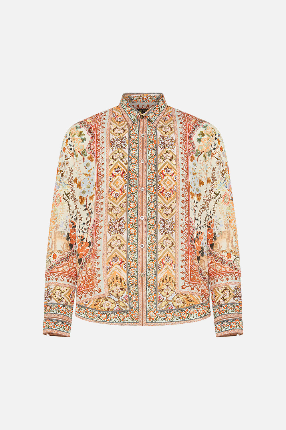 CAMILLA Collared Long Sleeve Shirt in Honour of Heirlooms print