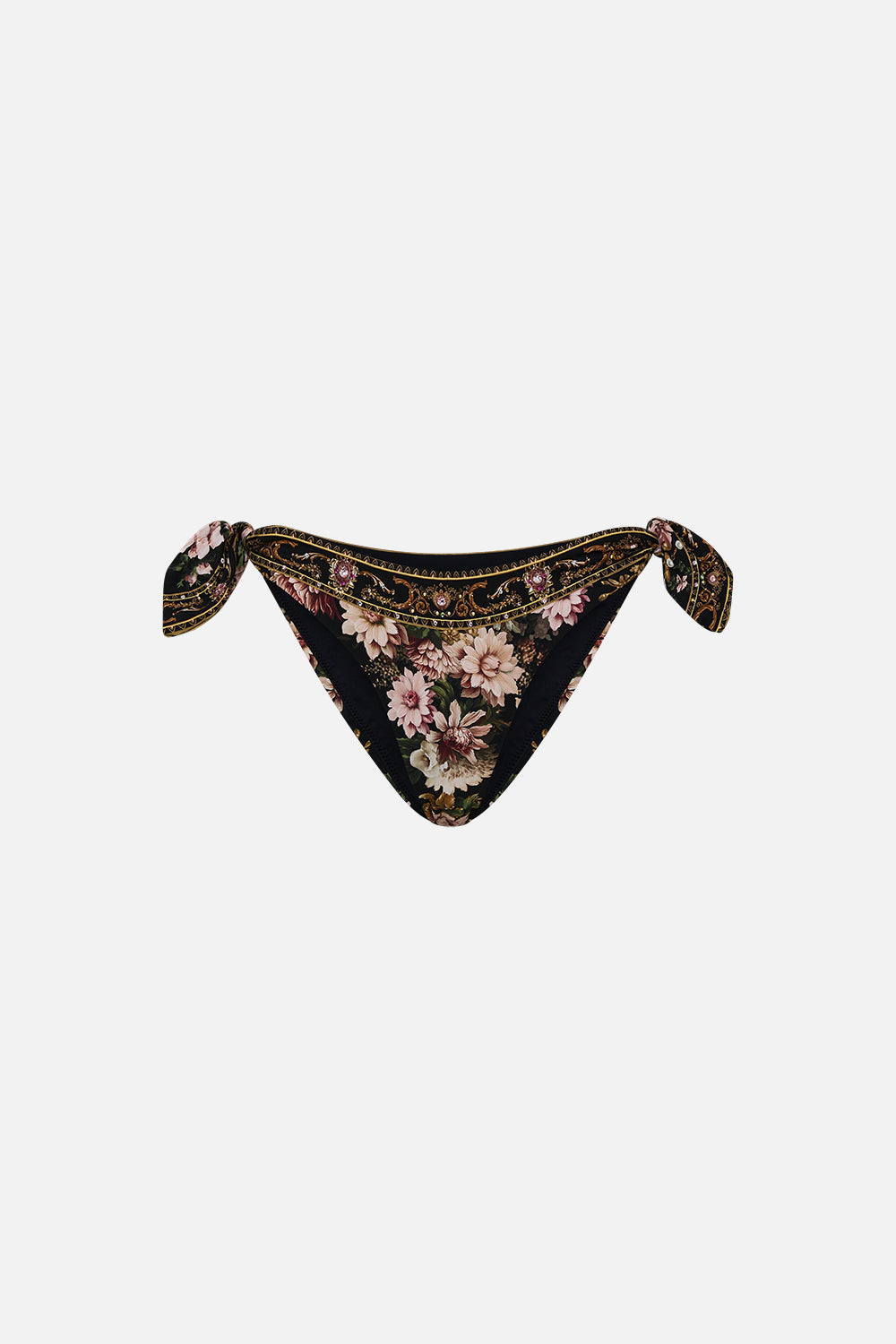 CAMILLA Dip Front pant With Ties in Dynasty Daze print. 