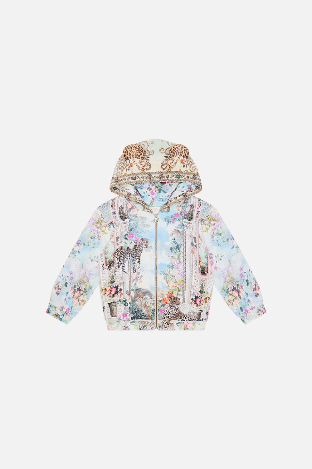 Milla by CAMILLA Kids Fleece Hoodie with Ears 4-10 in We Always Have Alexandria Print. 