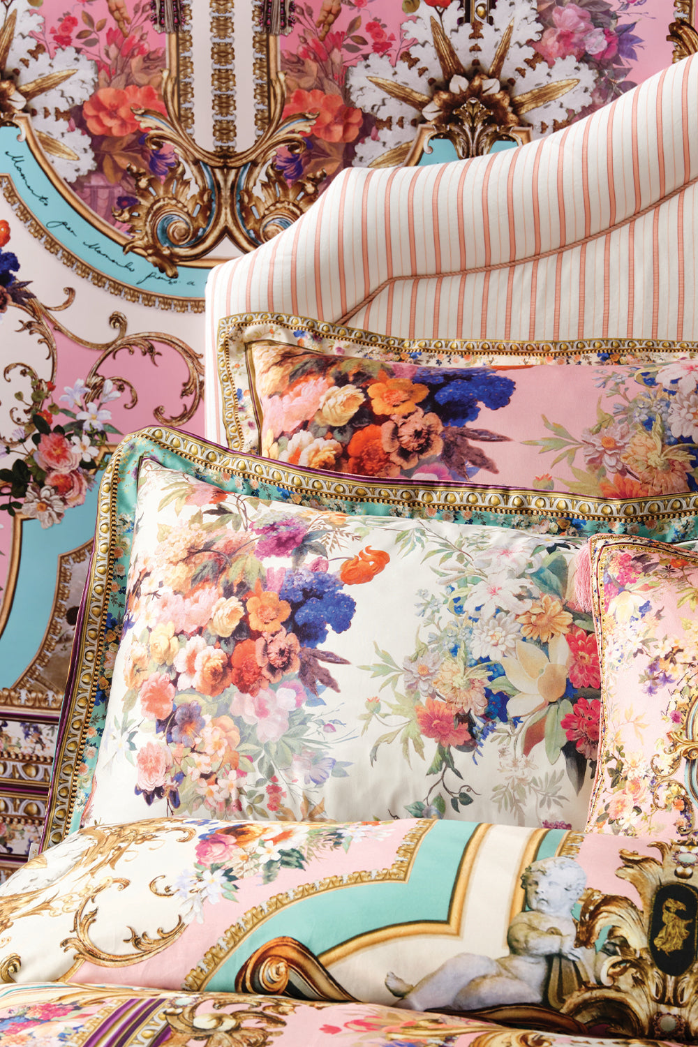 VILLA CAMILLA european sham in Letters From The Pink Room print