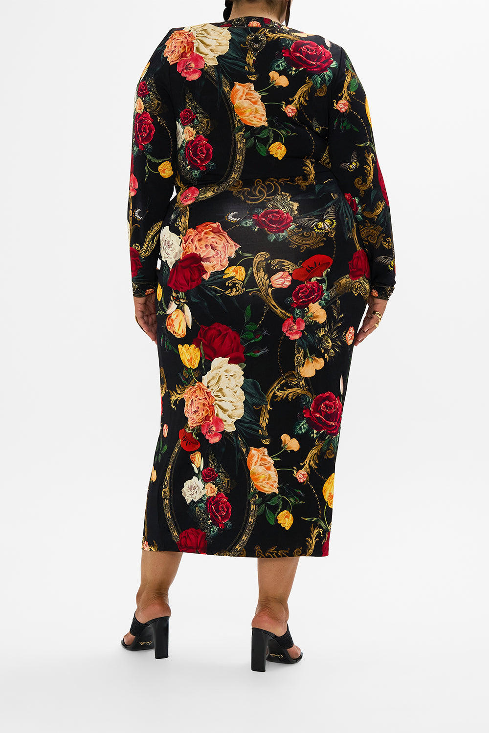 h1 back b1 V-NECK MIDI CROSS FRONT DRESS MAGIC IN THE MANUSCRIPTS hello fitted long kids-waistcoats 