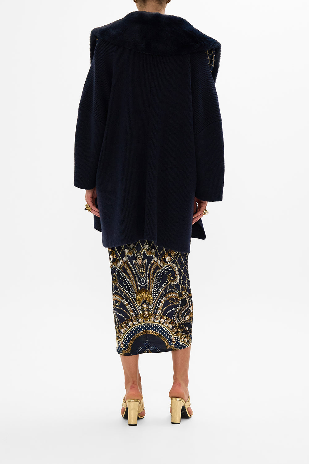 CAMILLA knit jumper in Dance With The Duke print