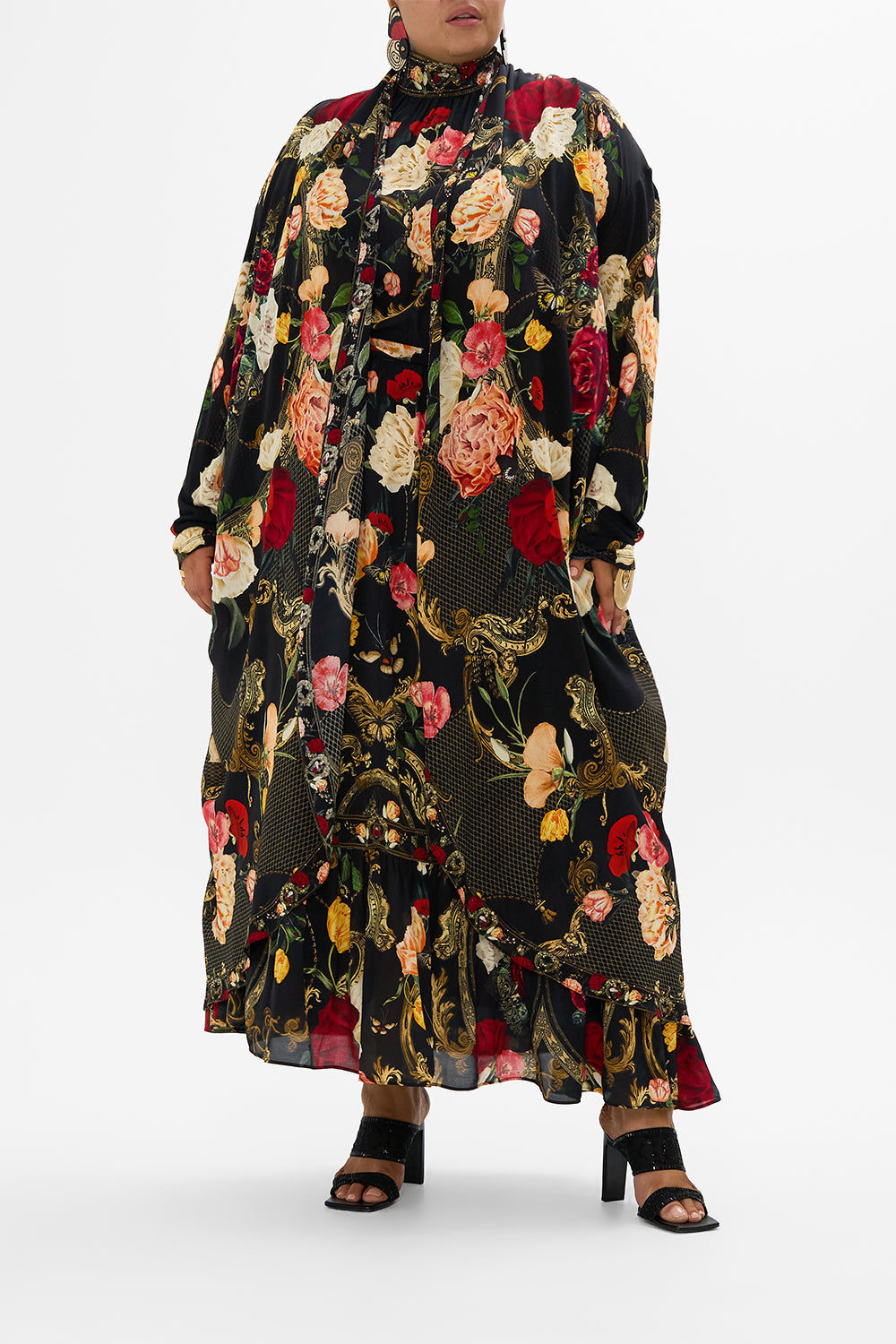 CAMILLA Black Long Casual Jacket with Pockets in Magic in the Manuscripts