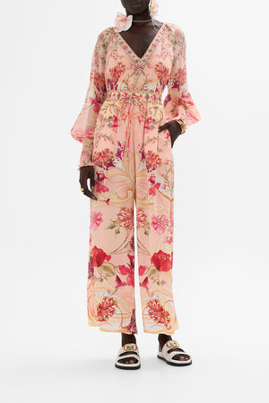 STRAIGHT LEG PANT BLOSSOMS AND BRUSHSTROKES