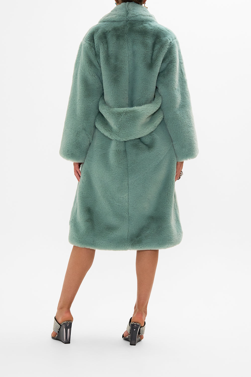 CAMILLA Floral Long Teddy Coat in Dreaming in Dutch