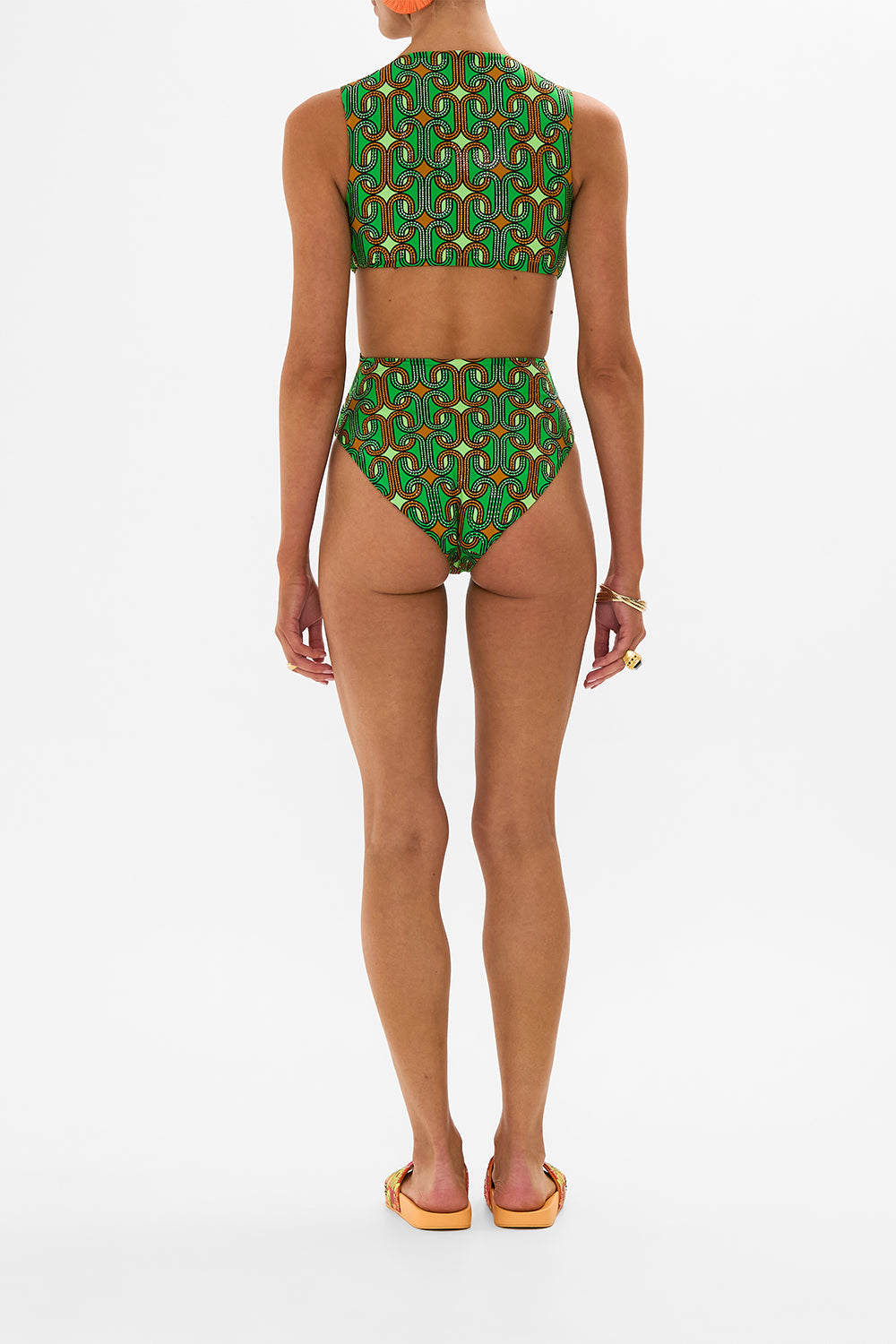 CAMILLA green ring front cut out one piece in Good Vibes Generation