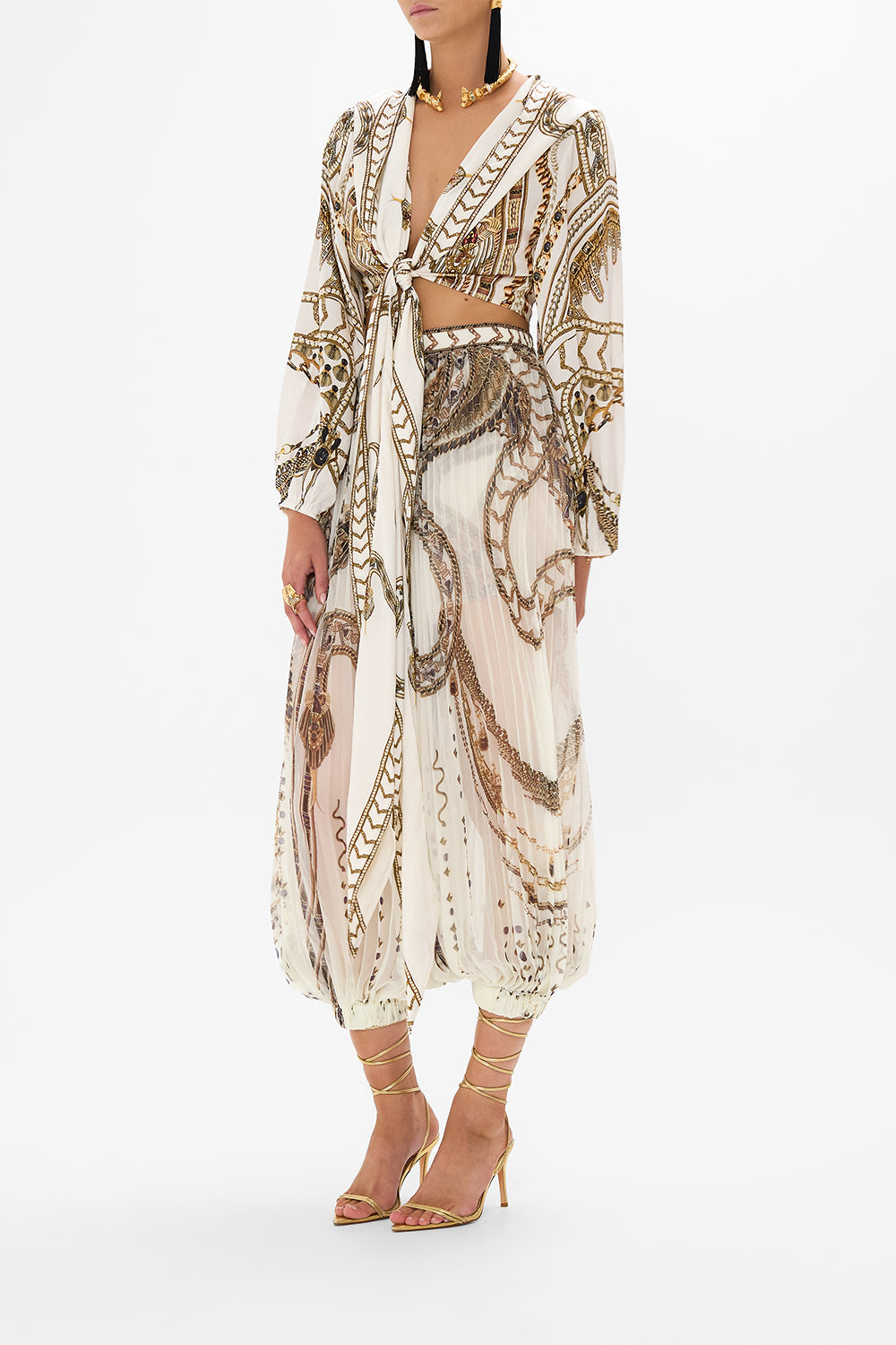 CROPPED WRAP TOP WITH HOOD GODDESS ENERGY