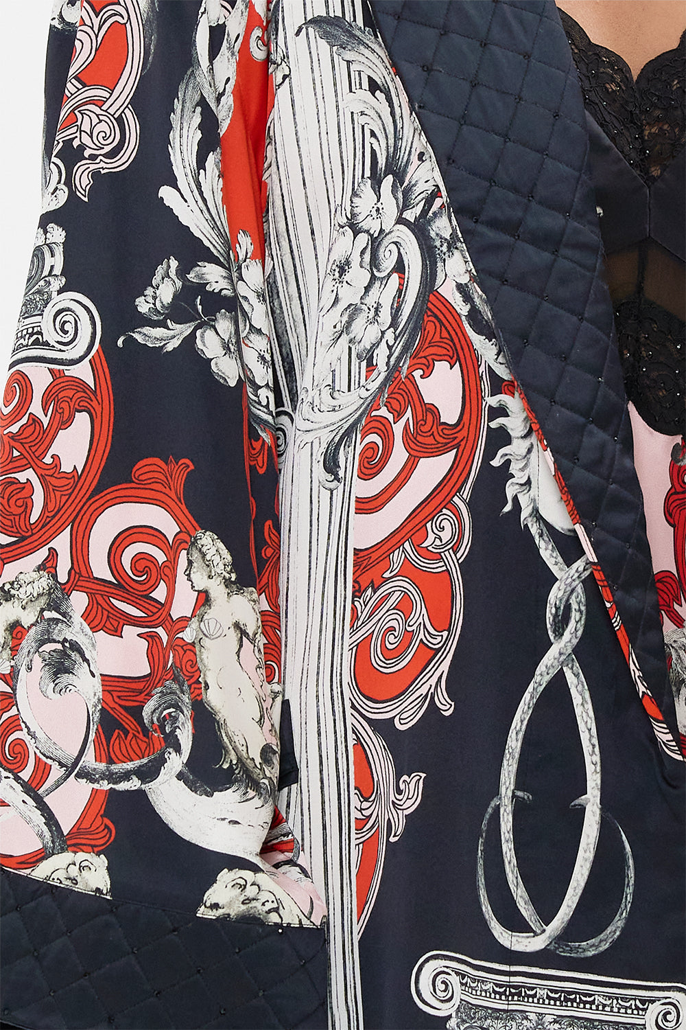 LONG ROBE WITH FLARED SLEEVE MARK OF MEDUSA