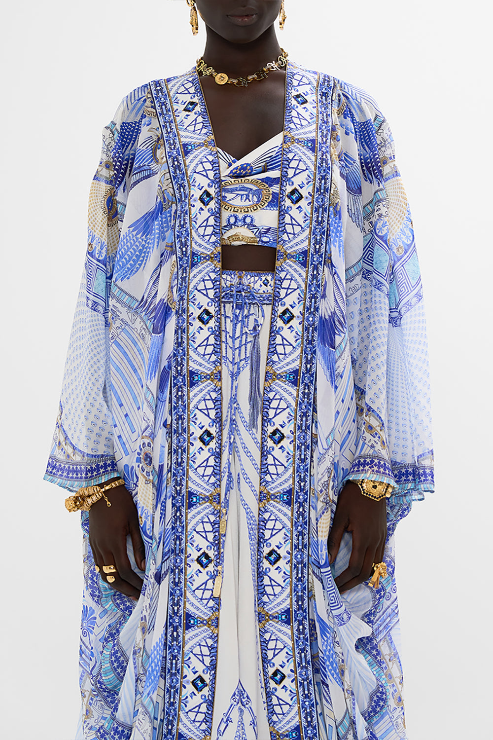 CAMILLA Long Sleeve Long Cape Dancing With Daylight