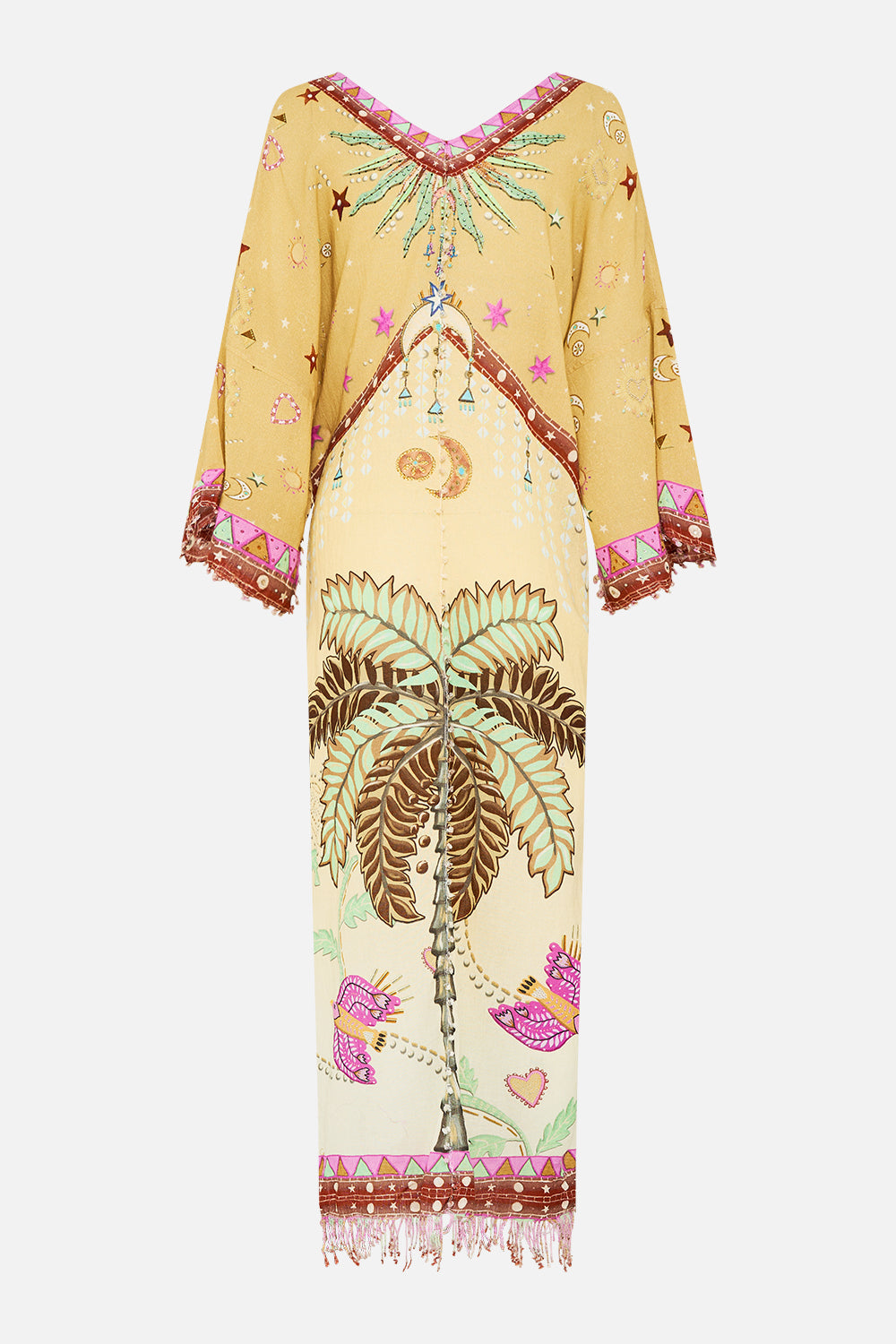 KNOT TRIMMED KAFTAN ASWAN ABSTRACT