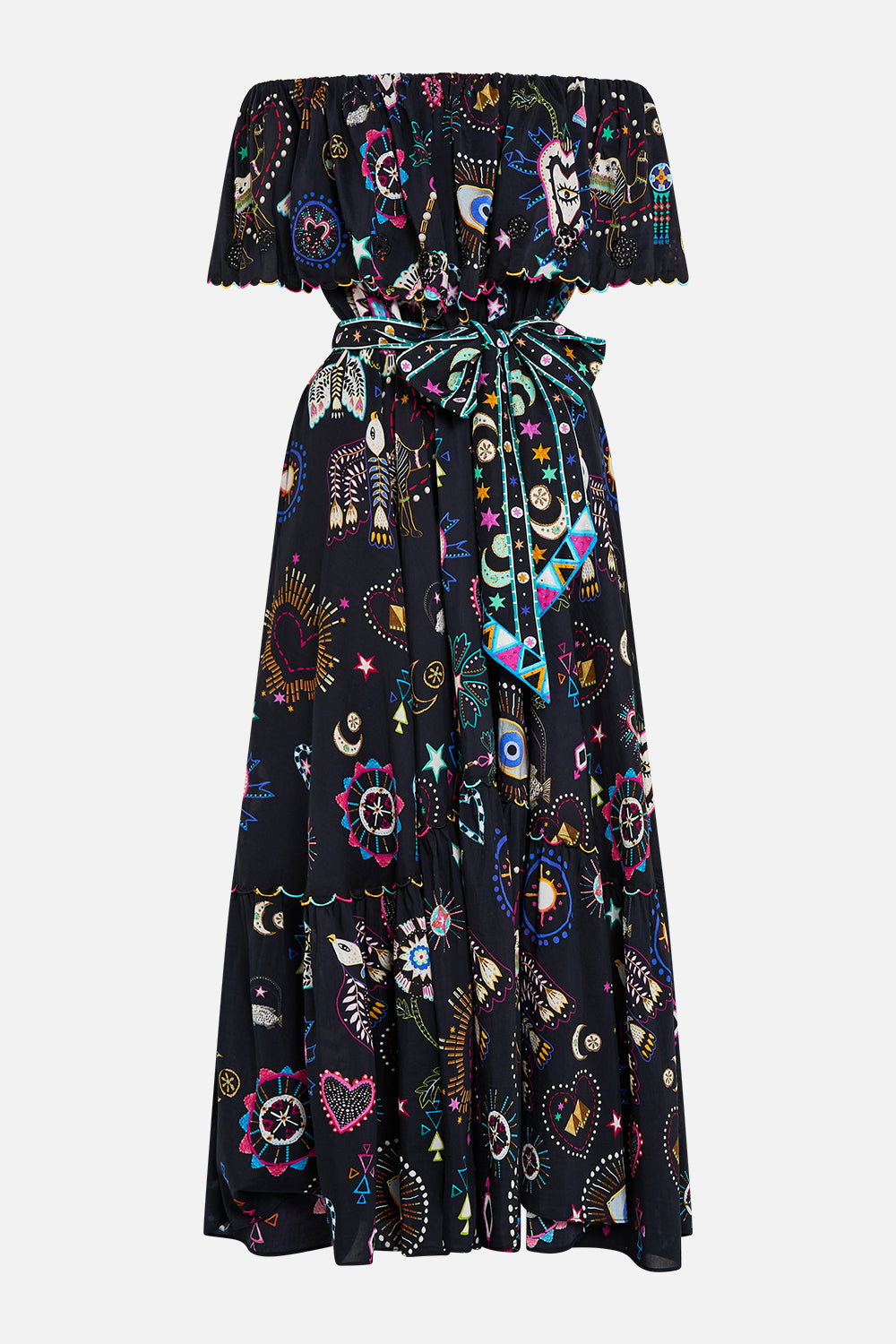 SHOULDER FRILL DRESS NUBIAN NIGHTS