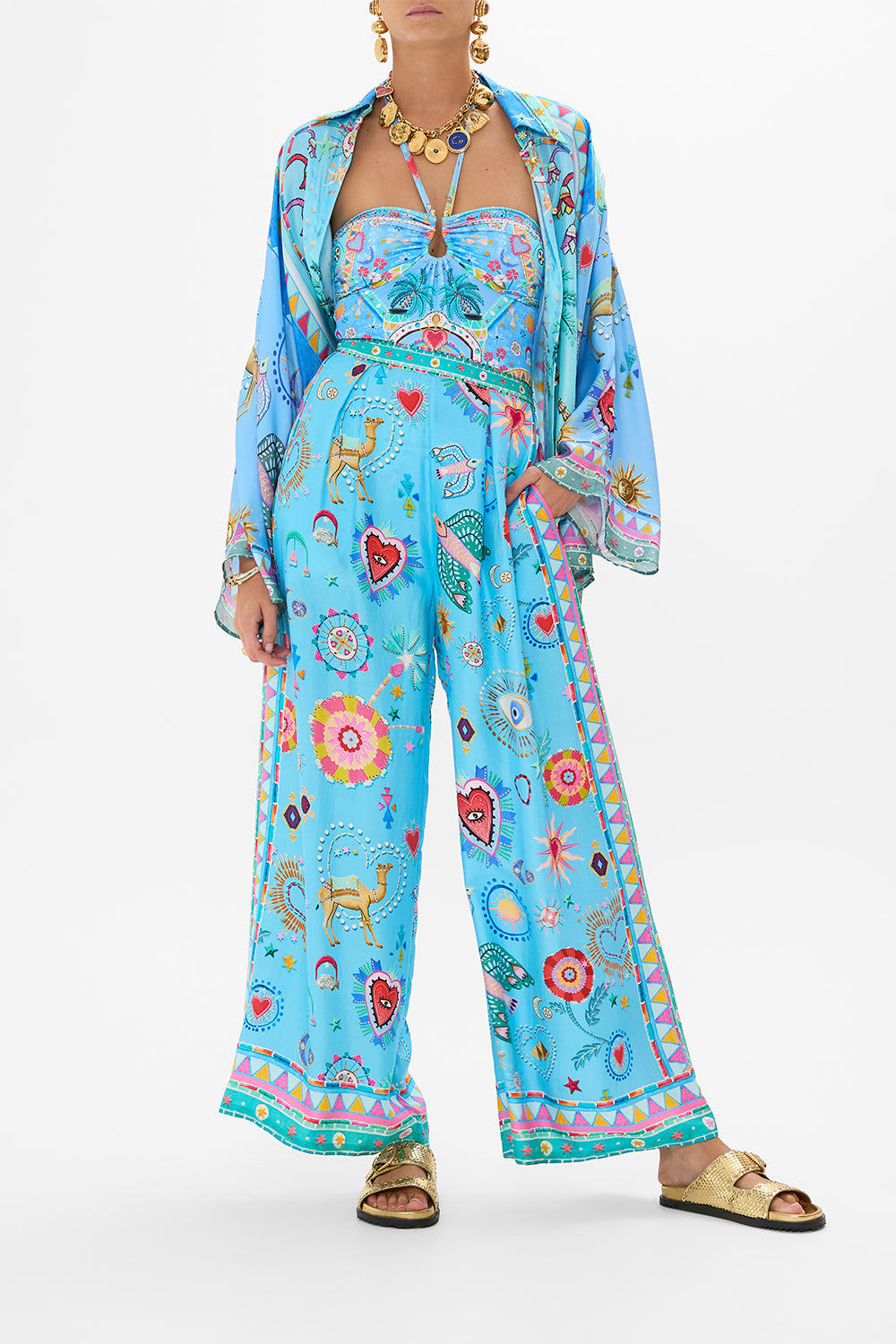 TUCK FRONT PANT A PAINTED VILLAGE