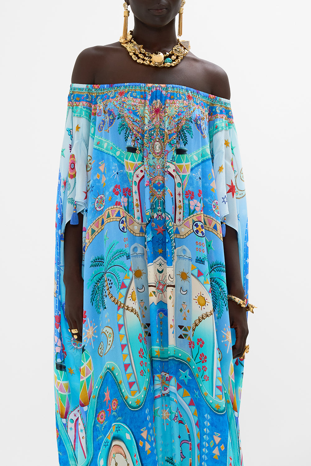 OFF SHOULDER KAFTAN A PAINTED VILLAGE