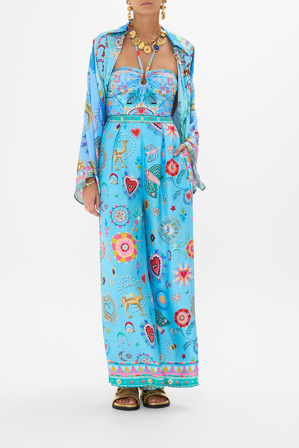 WIDE SLEEVE BLOUSE A PAINTED VILLAGE