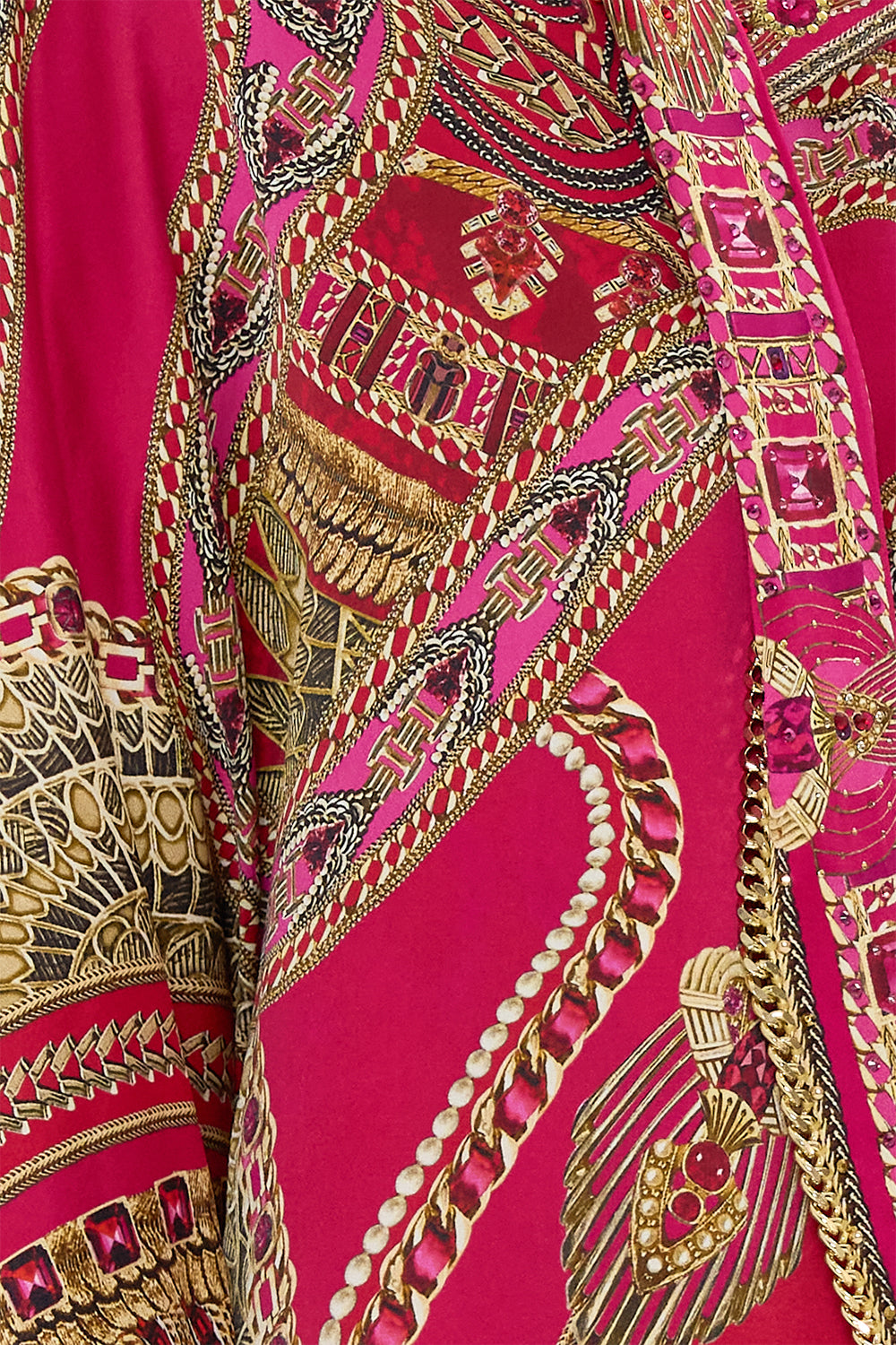 LONG ROBE WITH NARROW COLLAR KISSED BY A COBRA