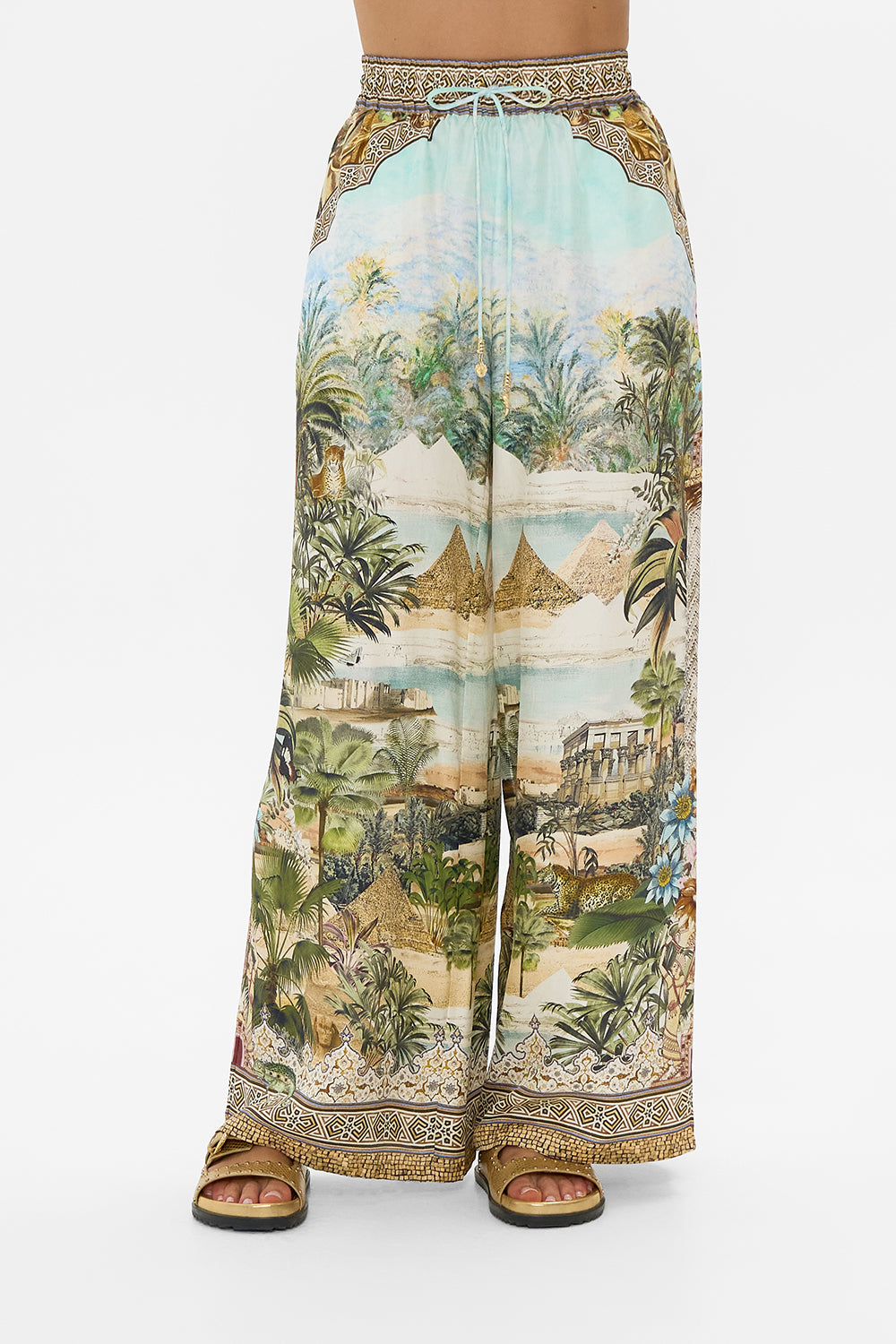 CAMILLA Straight Leg Pant in Views of the Valley Print.