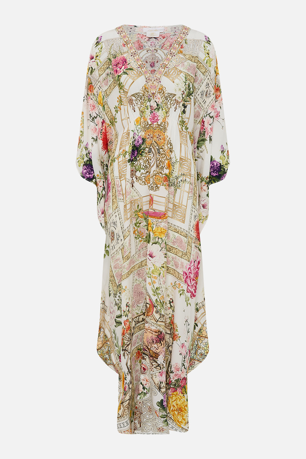 GATHERED WAIST KAFTAN EGYPTIAN ROSE