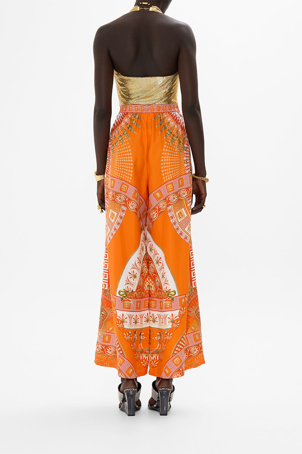 CAMILLA Tuck Front Pant in The Obelisk Gate Print.
