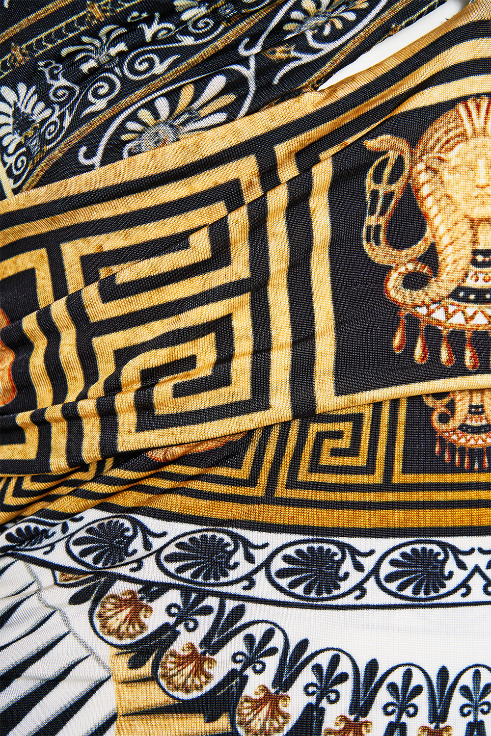 SHORT CUT OUT JERSEY HALTER NECK DRESS TEMPLES OF DENDARA