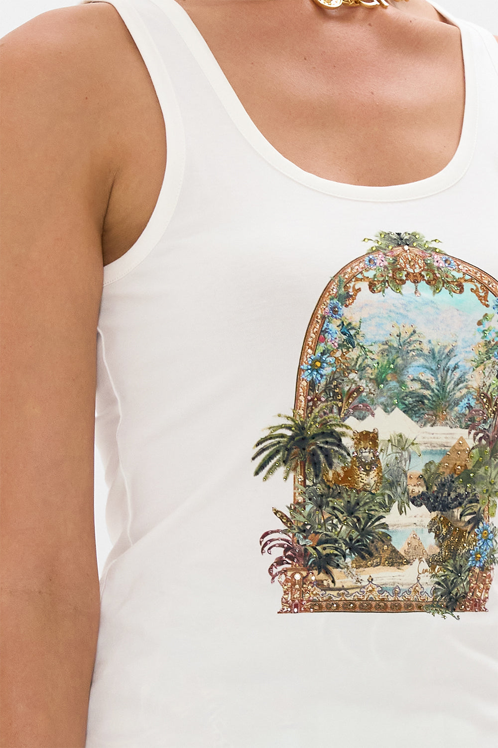 JERSEY SCOOP NECK TANK TOP VIEWS OF THE VALLEY