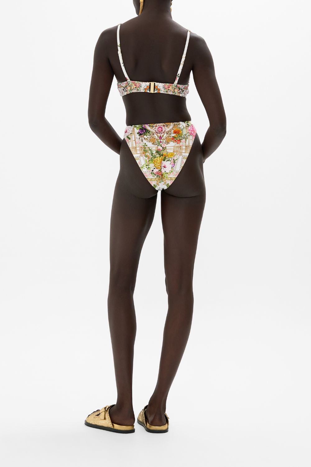 CAMILLA High Waist Cheeky Pant in Egyptian Rose print. 