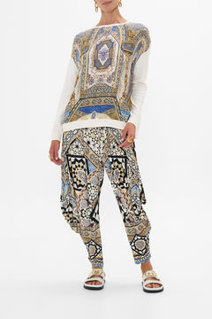 CAMILLA Long Sleeve Jumper with Print Front in Make Me Your Mosaic Print