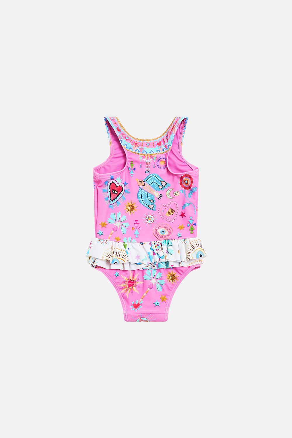 BABIES RUFFLE BACK ONE PIECE RAINBOW ROADS