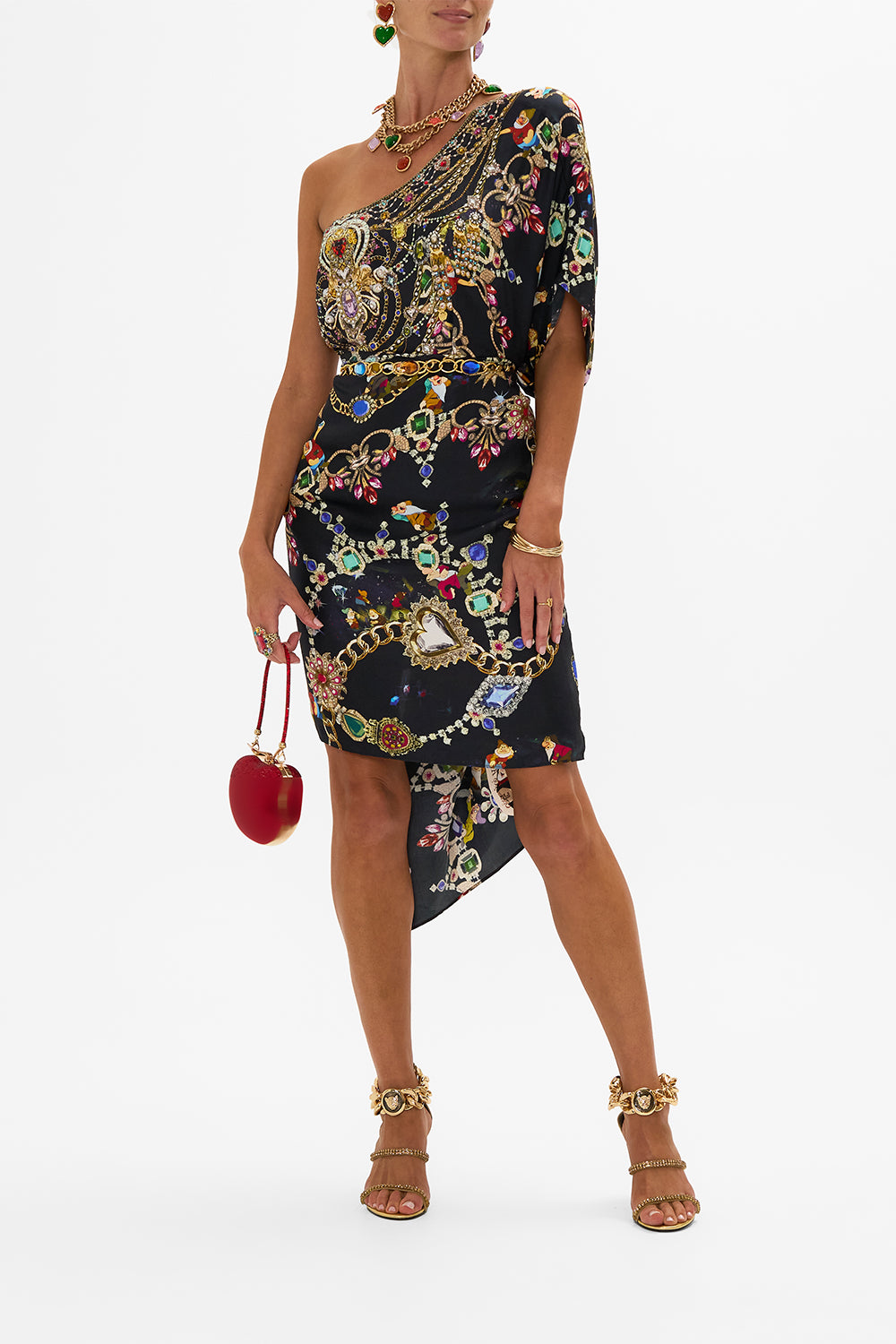 Disney CAMILLA silk kaftan in Happily Ever After print