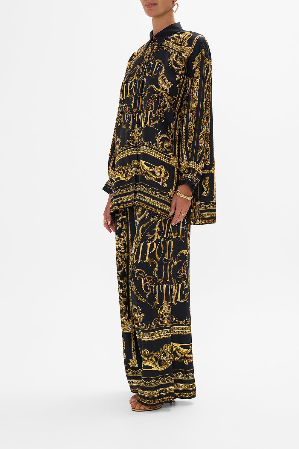 Disney CAMILLA silk shirt in Once Upon A Time print 