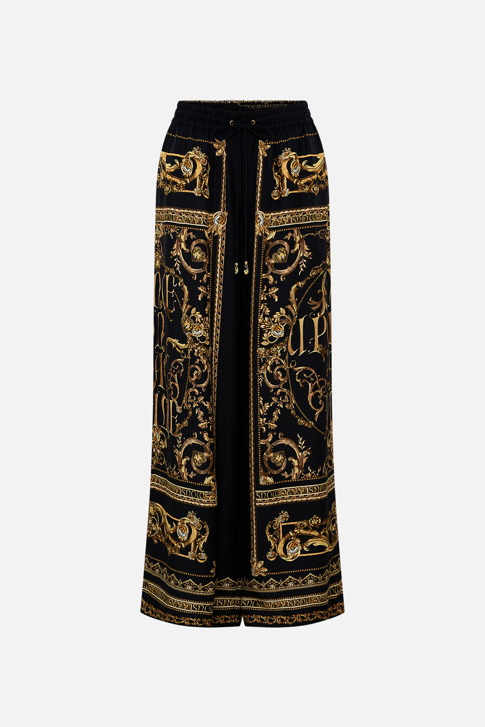 Disney CAMILLA silk pants in Once Upon A Time print