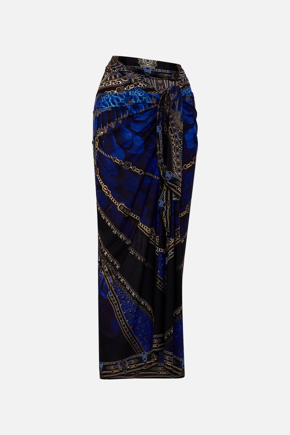 CAMILLA Long Sarong in Other Side of the Oasis print.