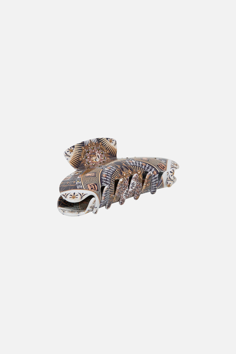 CAMILLA Large Hair Clasp in Temples of Dendara Print