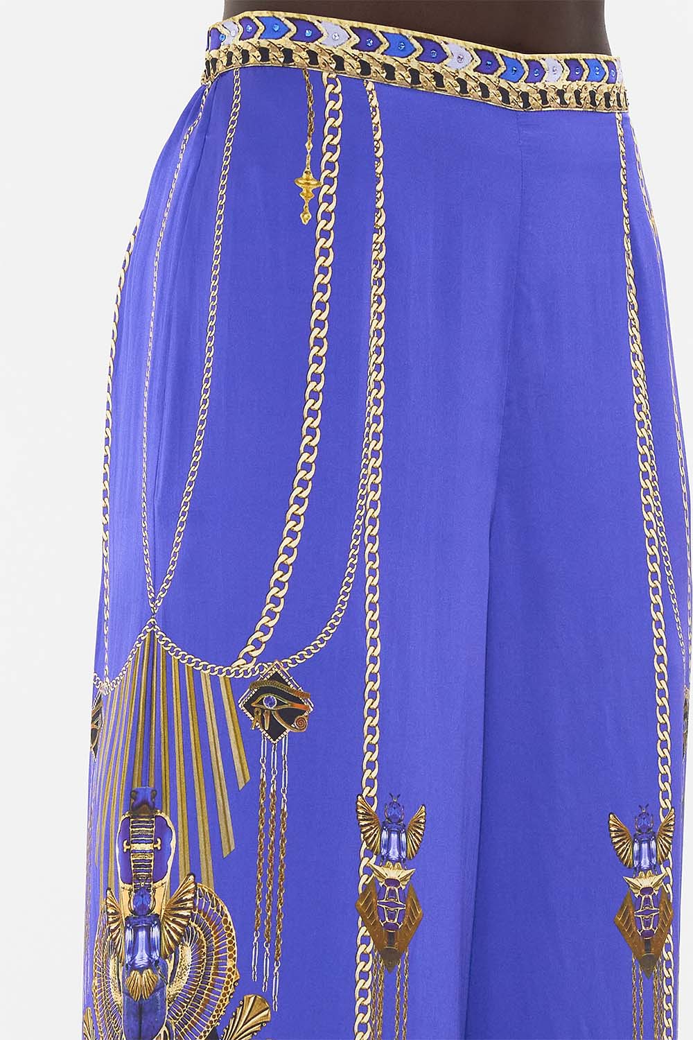 CAMILLA Minimal Wide Leg Pant in My Fair Pharaoh print. 
