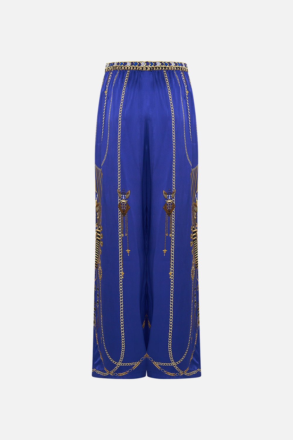 CAMILLA Minimal Wide Leg Pant in My Fair Pharaoh print. 