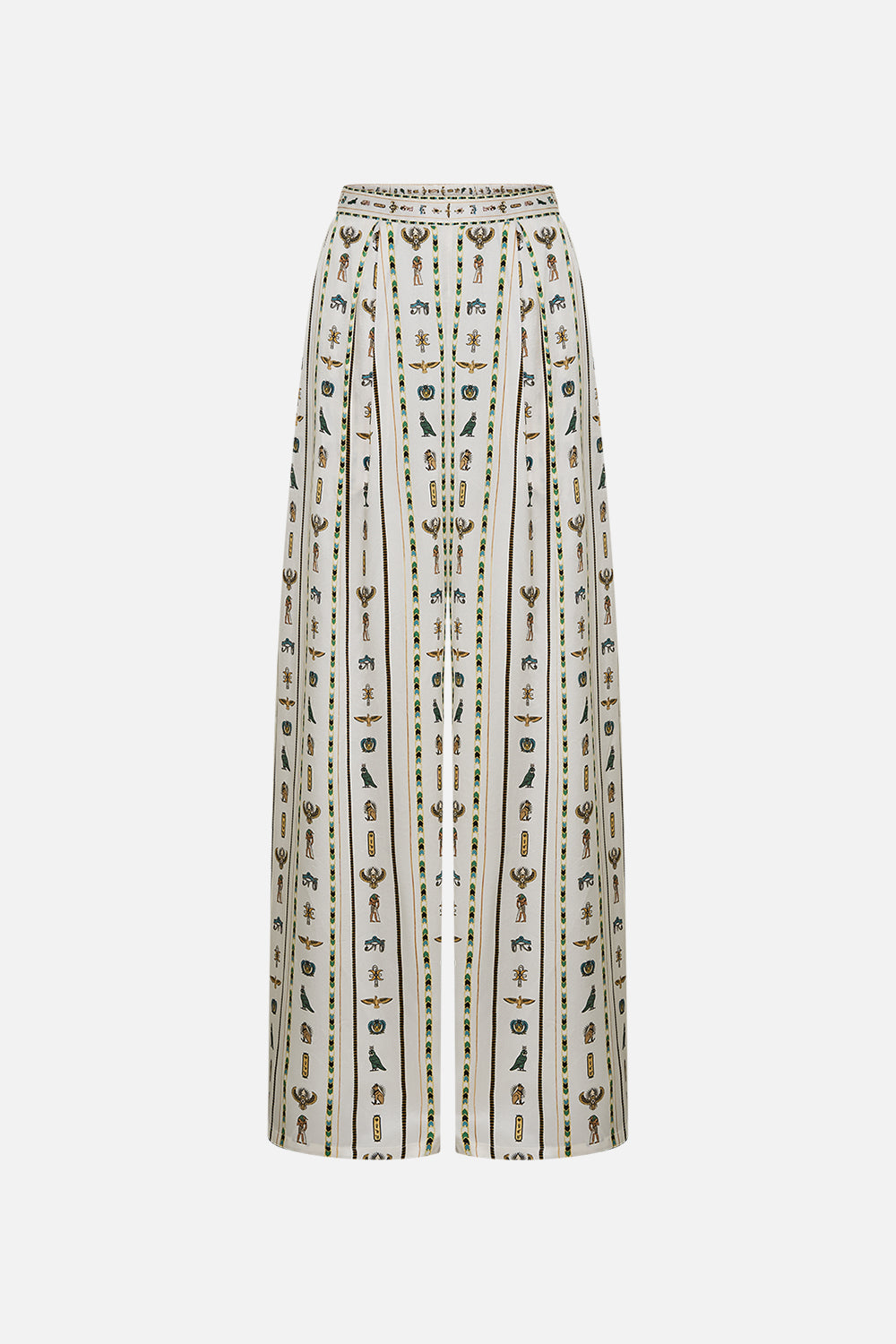 CAMILLA Tuck Front Pant in Valley Of The Queens print