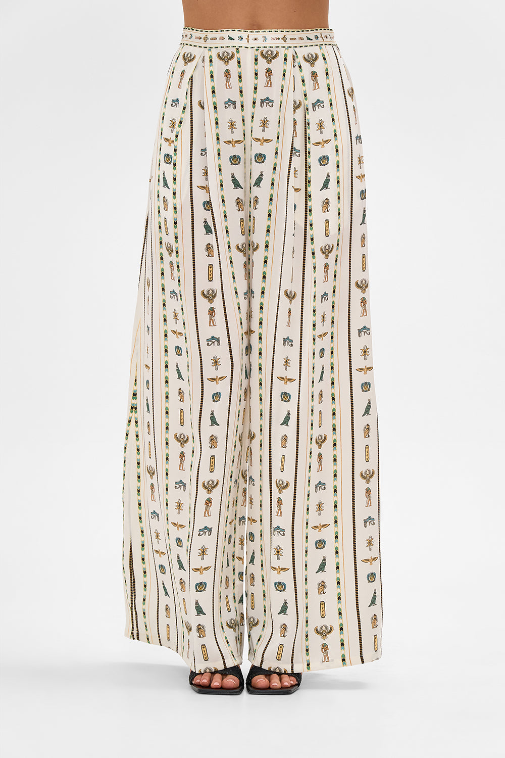CAMILLA Tuck Front Pant in Valley Of The Queens print