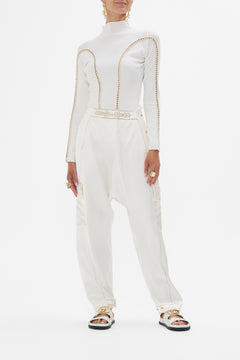 CAMILLA Harem Pant with Side Snaps in Valley Of The Queens print