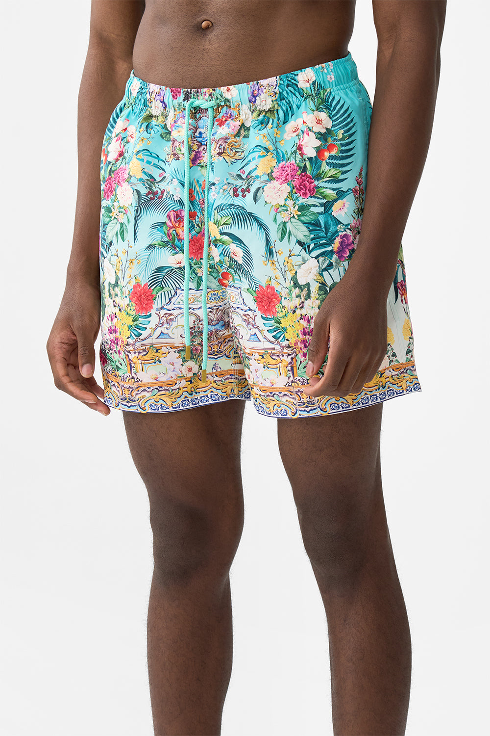 The CAMILLA MID LENGTH BOARDSHORT GARDENS OF QUELUZ
