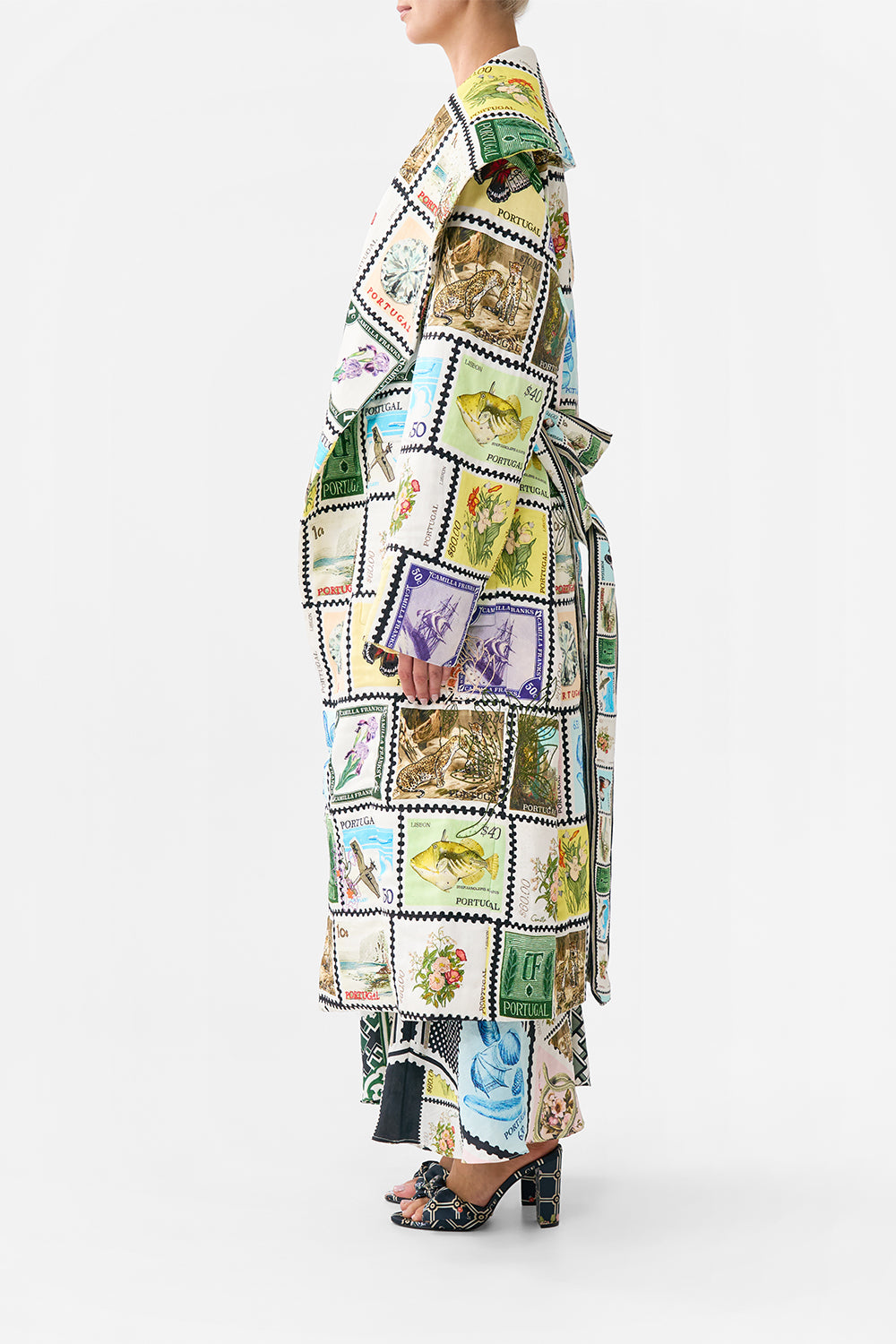 QUILTED LONG WRAP COAT MY PORTO PEN PAL