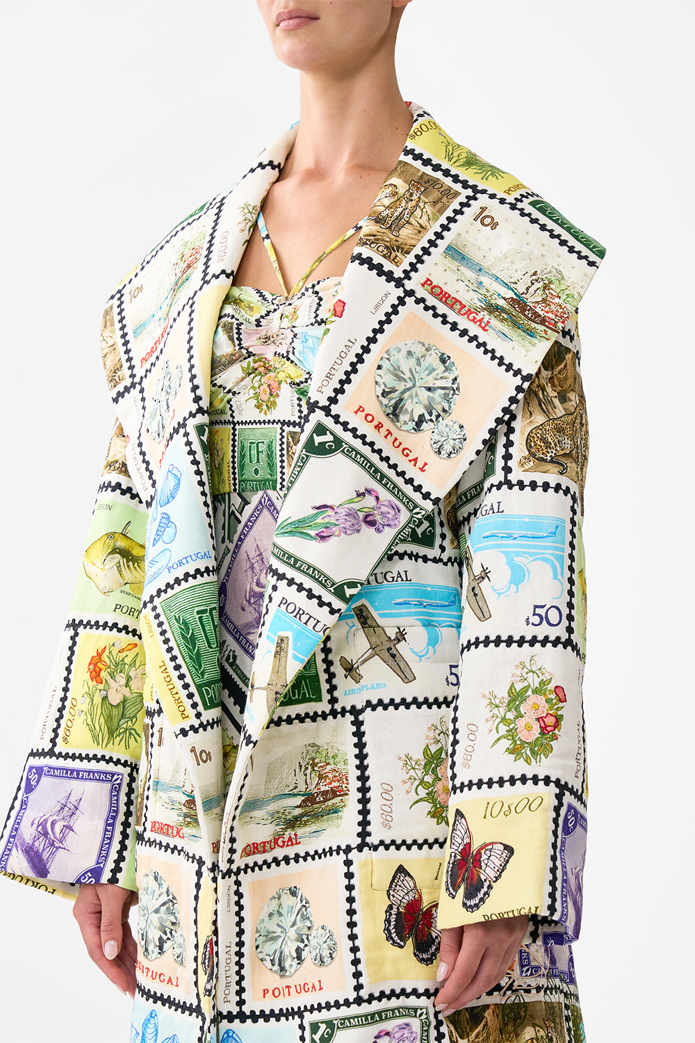 QUILTED LONG WRAP COAT MY PORTO PEN PAL