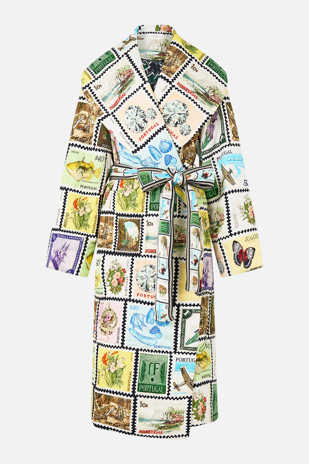 QUILTED LONG WRAP COAT MY PORTO PEN PAL