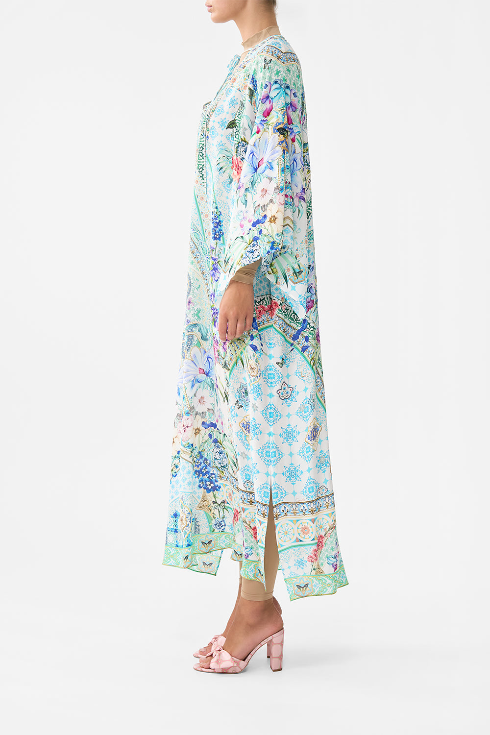 V NECK KAFTAN WITH TIES SUNRISE IN SINTRA