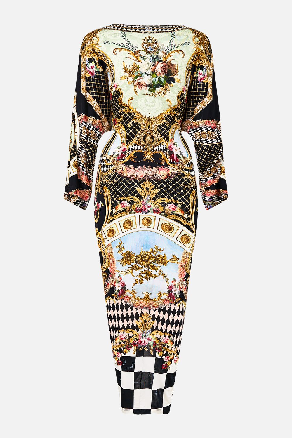 LONG SPLIT FRONT TWIST DRESS MONARCHY MANIA