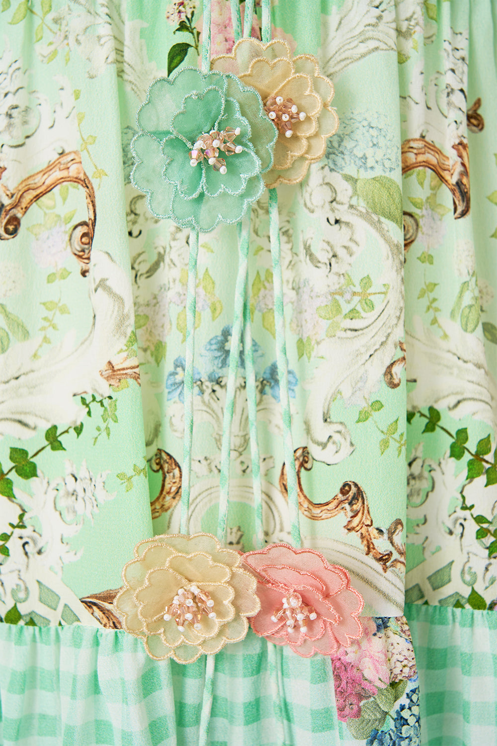 GATHERED BUST TIERED MINI DRESS PESTANA PANORAMA